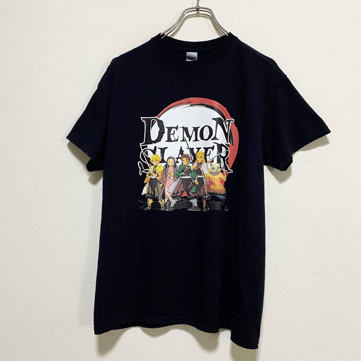 アメリカ古着　半袖 Ｔシャツ　鬼滅の刃 Demon Slayer　炭治郎　煉獄　Mサイズ　コットン　ブラック　【I27】