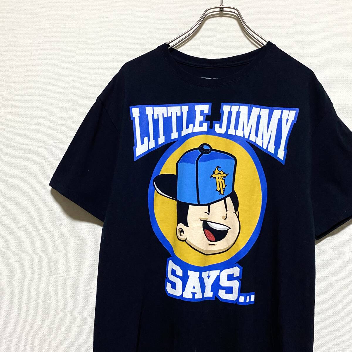 アメリカ古着　WWE　LITTLE JIMMY　リトルジミー　半袖　Tシャツ　Mサイズ　クルーネック　プロレス　【I95】