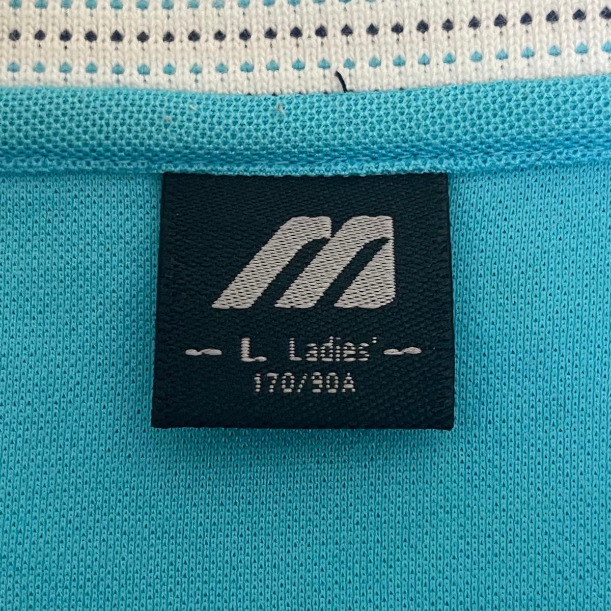 MIZUNOGOLF ミズノゴルフ　ポロシャツ　半袖　L 水色　ブルー