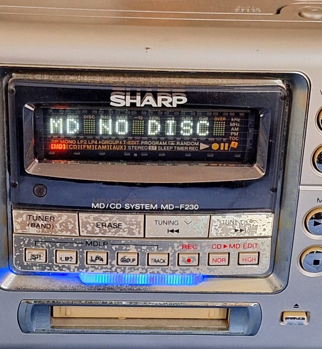 SHARP MD-F230-Z　2004年製　SHARP CDラジカセ オーディオ機器 シャープ MD ラジオ CD_画像9