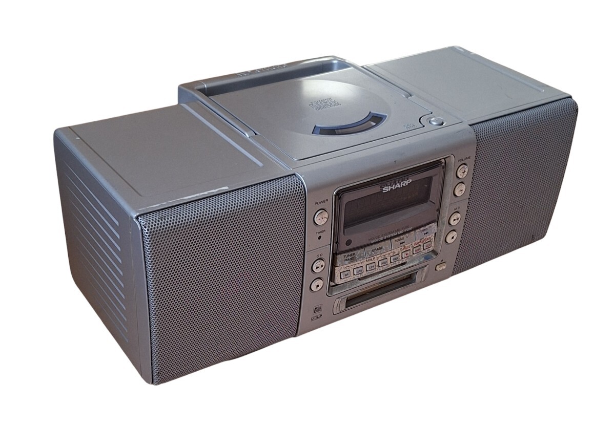 SHARP MD-F230-Z　2004年製　SHARP CDラジカセ オーディオ機器 シャープ MD ラジオ CD_画像2