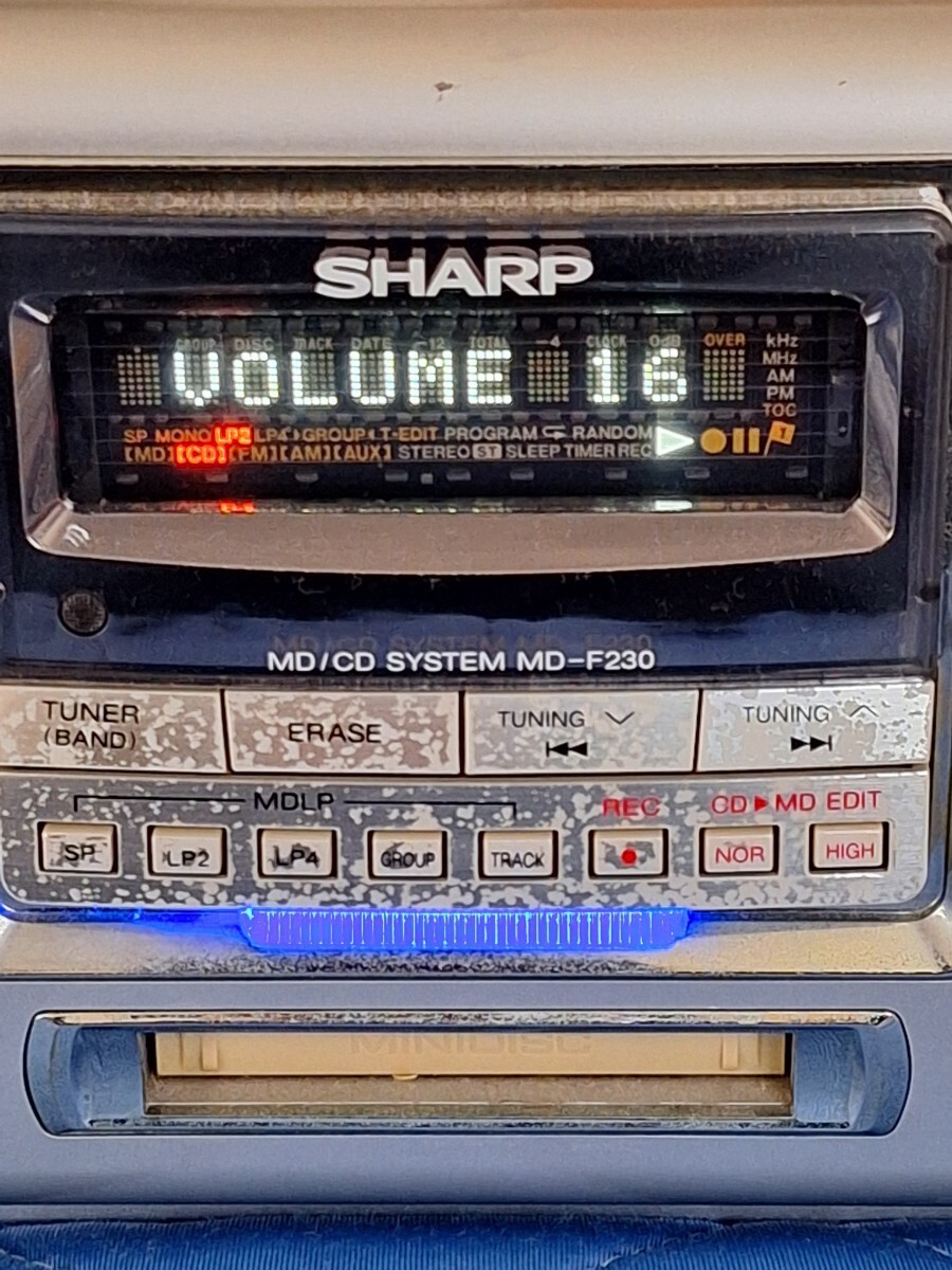 SHARP MD-F230-Z　2004年製　SHARP CDラジカセ オーディオ機器 シャープ MD ラジオ CD_画像7