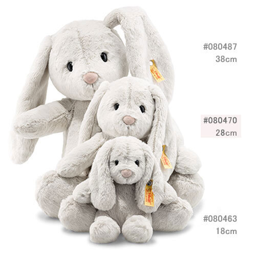 ★海外より！、新品、シュタイフ-Steiff #080470 Cuddly ウサギのホッピー、28ｃｍ、ライトグレー、定番品★_画像4