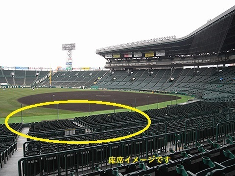 【送料無料】阪神タイガースvs巨人 4月18日(木) 三塁側SMBCシート2枚1組の画像2