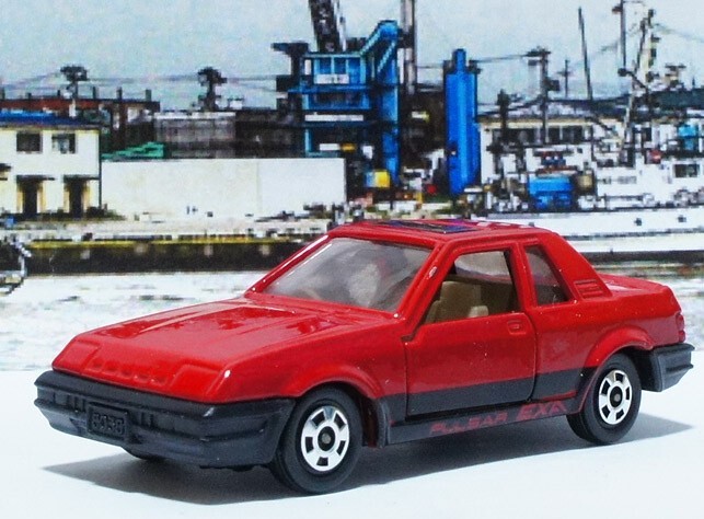 日本製 トミカ 1/60 1982 日産 パルサー クーペ エクサ N12 初代 赤 現状品 No 22 送料無料の画像1