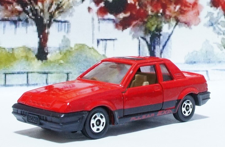 日本製 トミカ 1/60 1982 日産 パルサー クーペ エクサ N12 初代 赤 現状品 No 22 送料無料の画像3