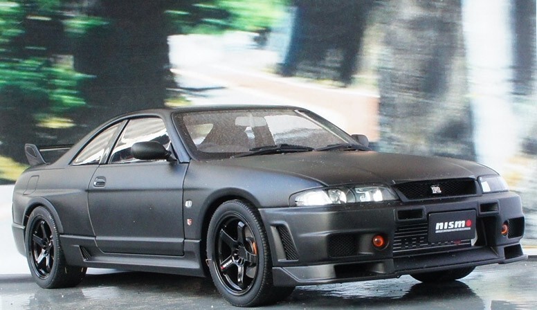 オートアート 1/18 1997 日産 スカイライン R33 GT−R Vスペック ニスモ 9代目 後期型 マットブラック つや消し黒 現状品 送料無料の画像1