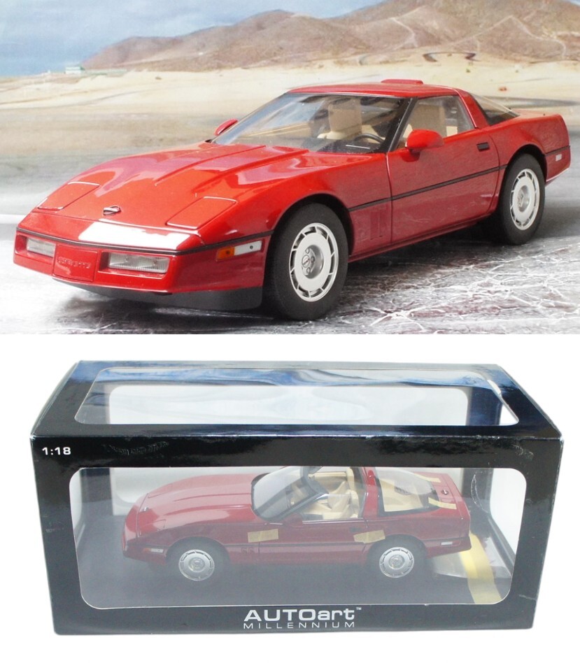 オートアート 1/18 1986 シボレー コルベット C4 4代目 前期型 レッド Chevrolet Chevy Corvette Autoart 71241 送料無料