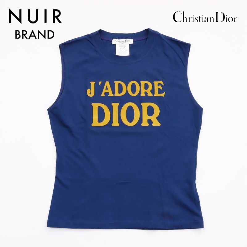Кристиан Dior Christian Dior Top Logo Logo Blue