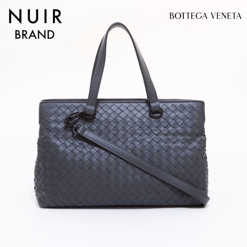 ボッテガヴェネタ BOTTEGAVENETA ハンドバッグ イントレチャート２way グレー_画像1