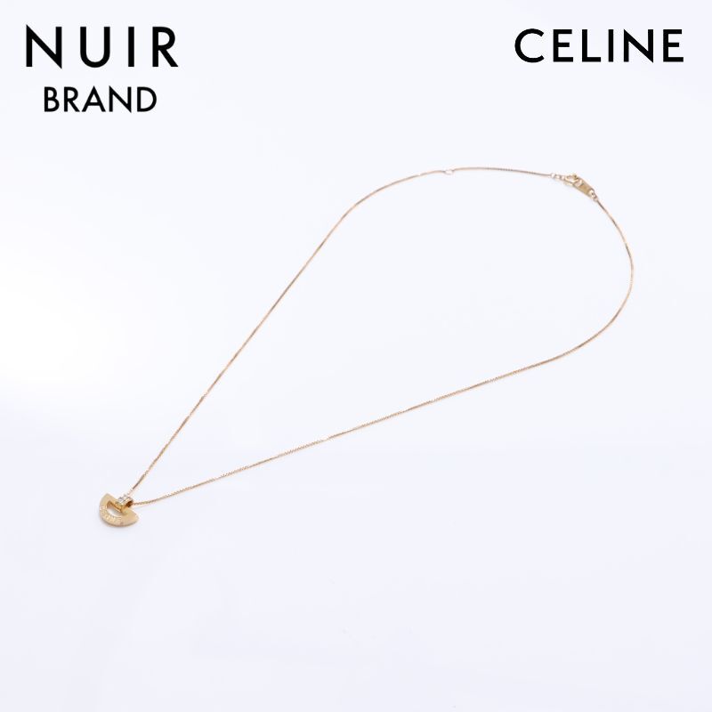 セリーヌ CELINE ネックレス 18k ダイヤ 半円形 ゴールド_画像1