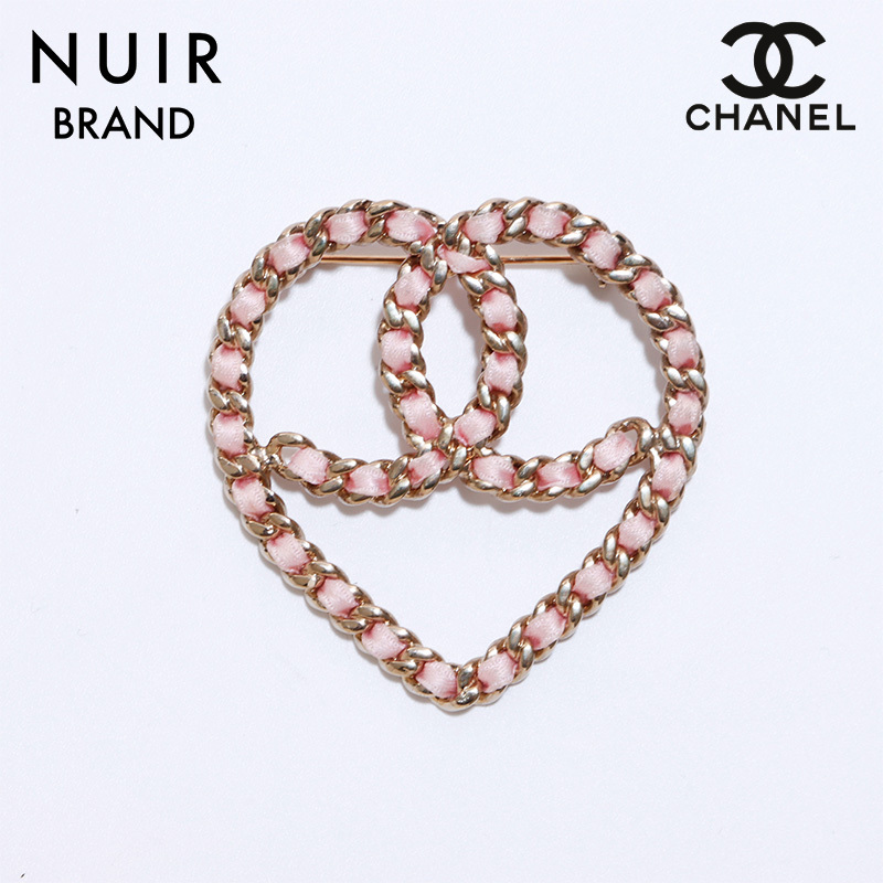 [ все товар 20%OFF купон ] Chanel CHANEL брошь здесь Mark Heart розовый 