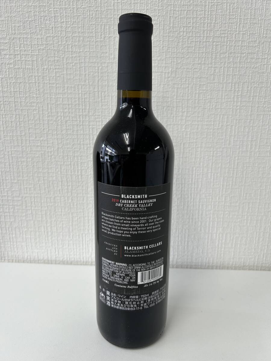 【1円～】ブラックスミス カベルネ・ソーヴィニヨン ドライ・クリーク・ヴァレー 2019 750ml 14.7% 240407 BLACKSMITHの画像3