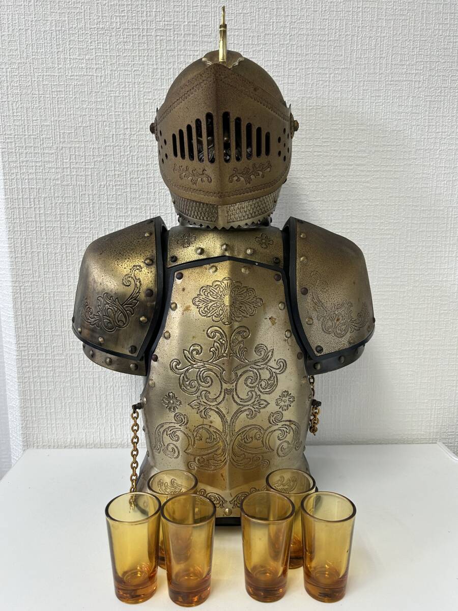 ニッカ 西洋騎士 甲冑鎧 グラス付 240428 ※デキャンタ無の画像1