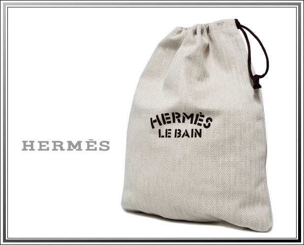 ☆美品HERMES/エルメス ルバン ポーチ 巾着型 ノベルティ キャンバス送料税込み！_画像1