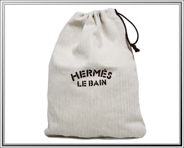 ☆美品HERMES/エルメス ルバン ポーチ 巾着型 ノベルティ キャンバス送料税込み！_画像2