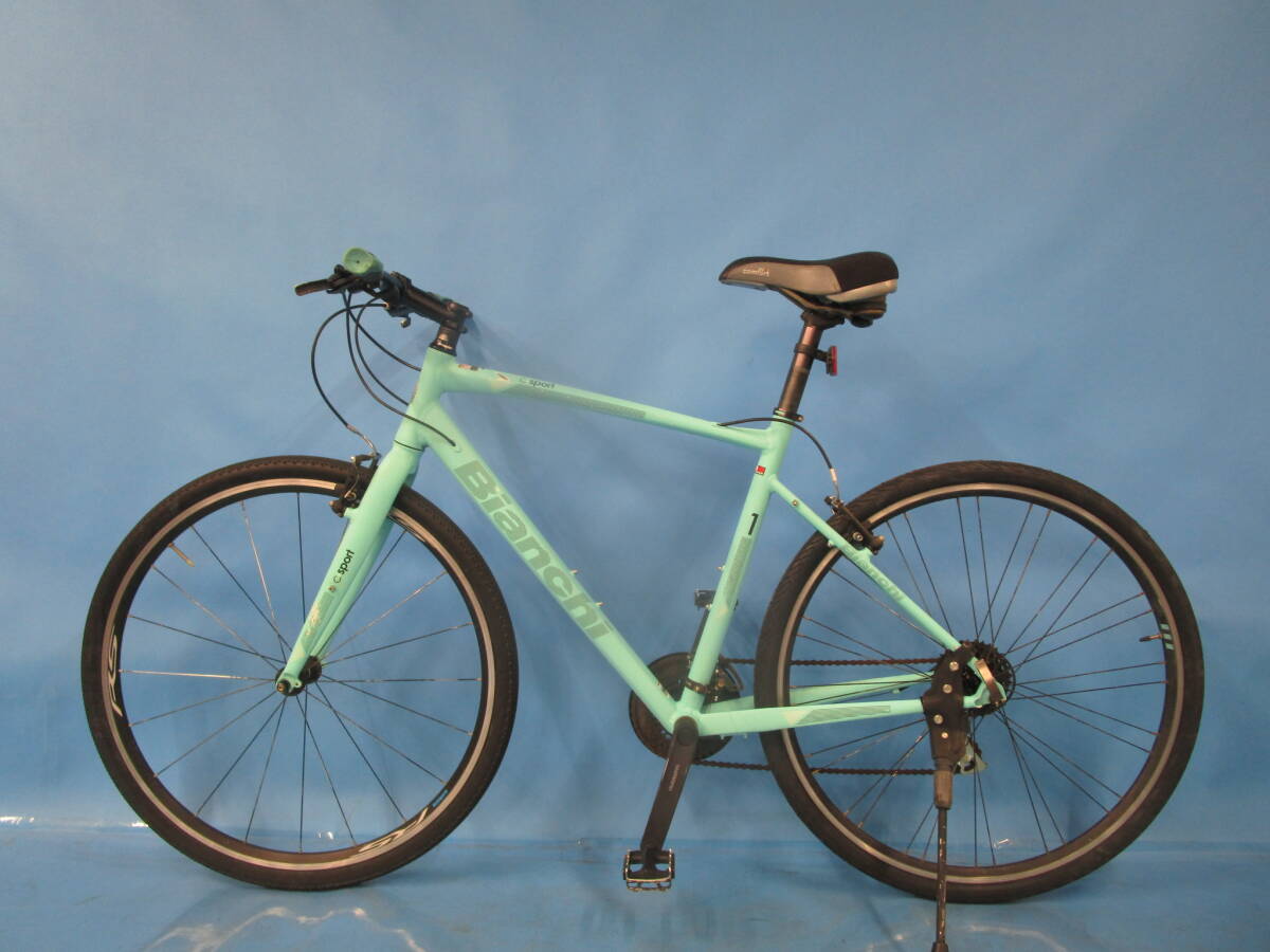 ☆大阪西淀☆ BIANCHI C・SPORT1 アルミ チェレステ クロスバイク 700C 3×8 ビアンキ カメレオンテ シマノ ACERA 中古 自転車 a27の画像10