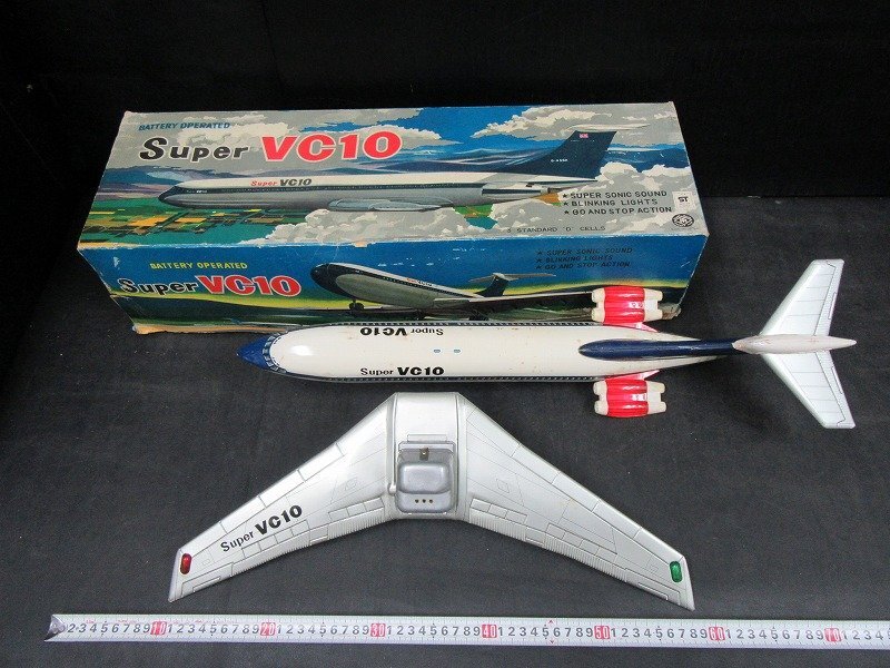 OM03◆横浜古物◆ ブリキ 飛行機 Super VC10 TMマーク MODERN TOYS JAPANの画像2