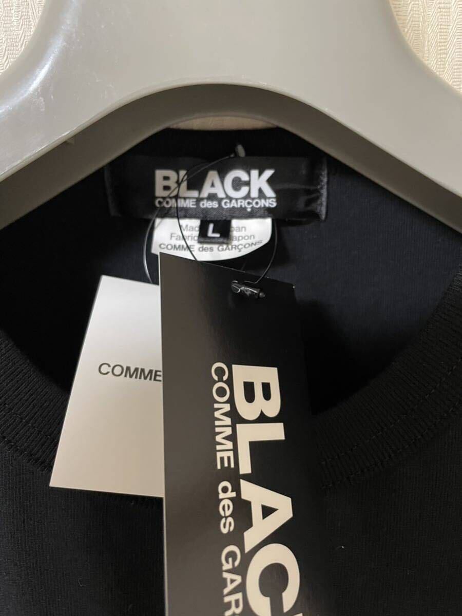 新品タグ付 BLACK COMME des GARCONS 2024SS フィリップTシャツ ブラックコムデギャルソン ジュンヤ junya HOMME plus オムプリュス_画像3