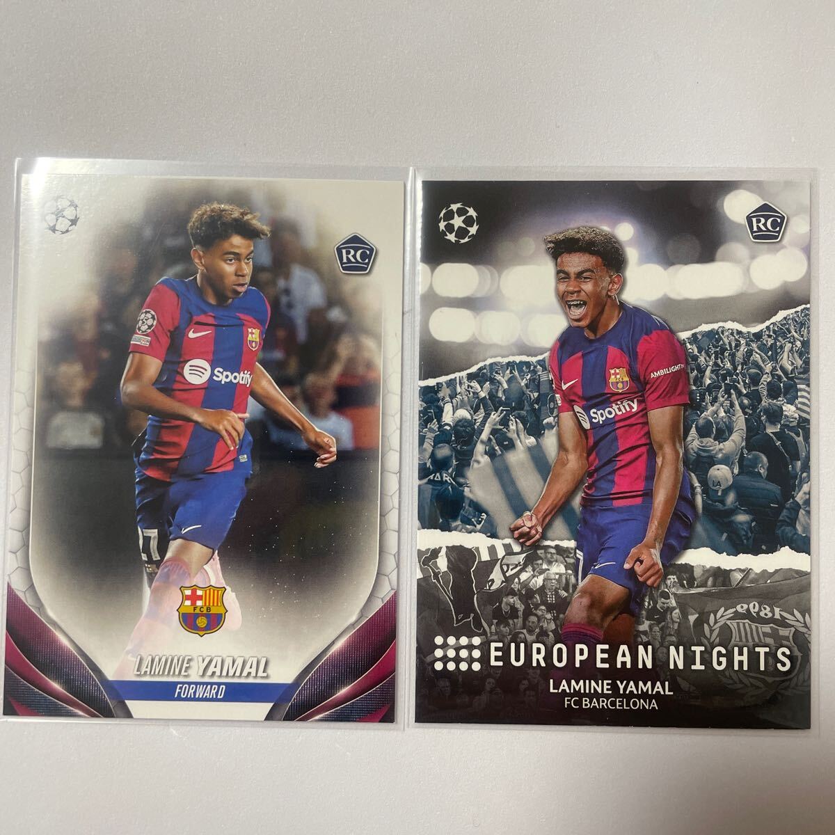2023-24 Topps UEFA Club Competitions Lamine Yamal, FC Barcelona RC 2枚セット_画像1