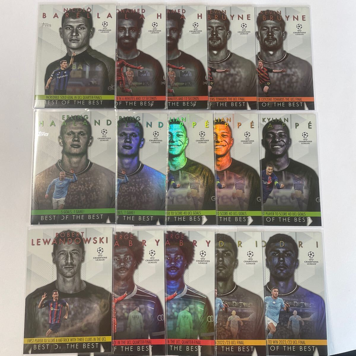 2023-24 Topps UEFA Club Competitions Inserts Best of the Best 15枚セット Haaland Mbappe の画像1