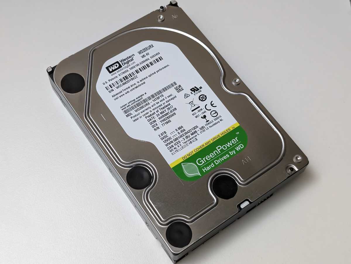 4台set★Western Digital WD20EURX★3.5インチHDD SATA 2TB★ジャンク品の画像5