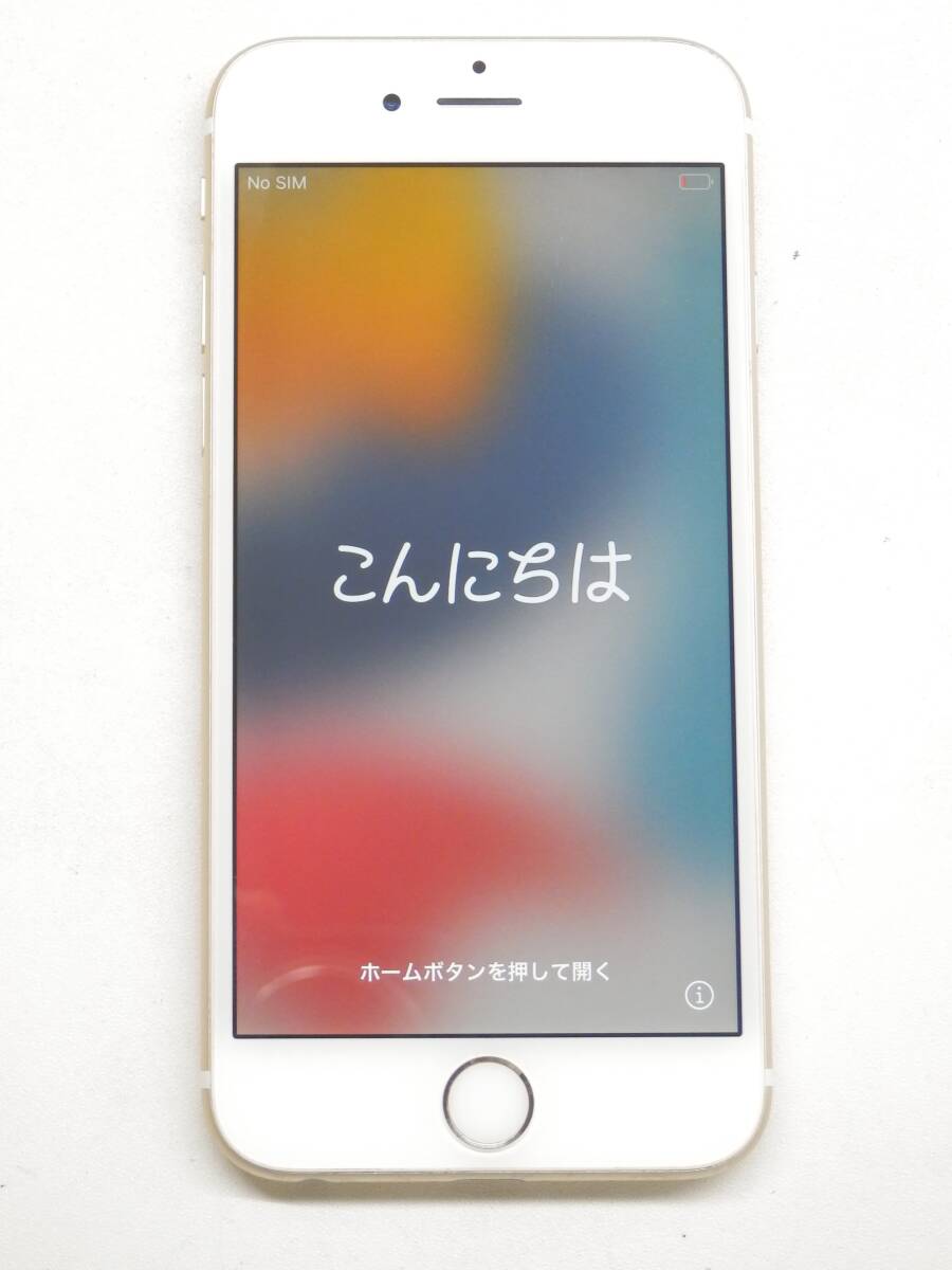 111Y203D◆au / Apple iPhone 6s 16GB ゴールド SIMロックあり MKQL2J/A 判定◯ ※バッテリー修理表示有_画像1