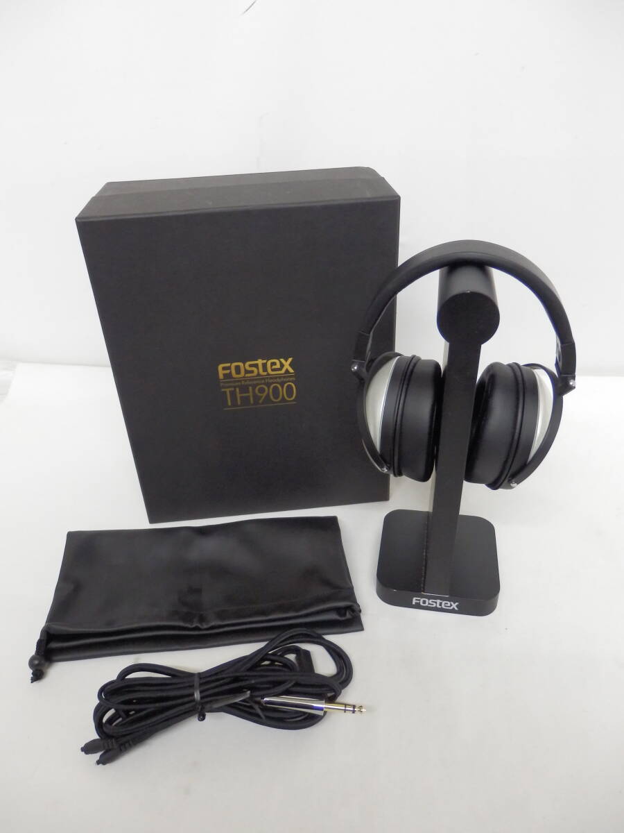100H825D◆FOSTEX TH900MK2 PW パールホワイト プレミアム・ヘッドホン スタンド付き 中古 動作OK