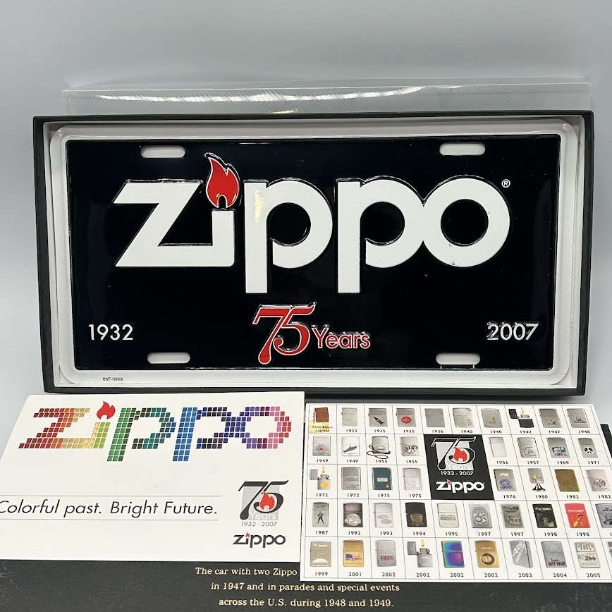 【K-11】レア 未使用 ZIPPO ZIPPOCAR ジッポカー 75周年 ナンバープレート 60th Anniversary 卓上 オイルライター 現状品  の画像3