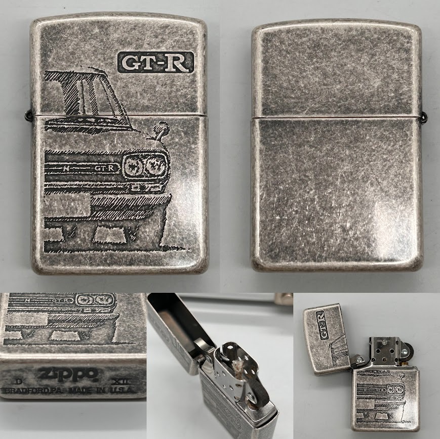 【Y-45】Skyline MEMORIAL ZIPPO スカイライン2000GT-B PGC10 KPGC10 KPGC110 R32 R33 GT-R LM 未使用 ジッポ 喫煙具 現状品の画像6