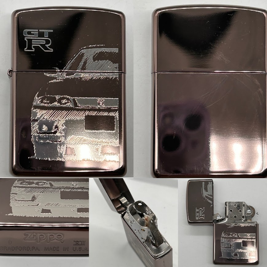 【Y-45】Skyline MEMORIAL ZIPPO スカイライン2000GT-B PGC10 KPGC10 KPGC110 R32 R33 GT-R LM 未使用 ジッポ 喫煙具 現状品の画像8