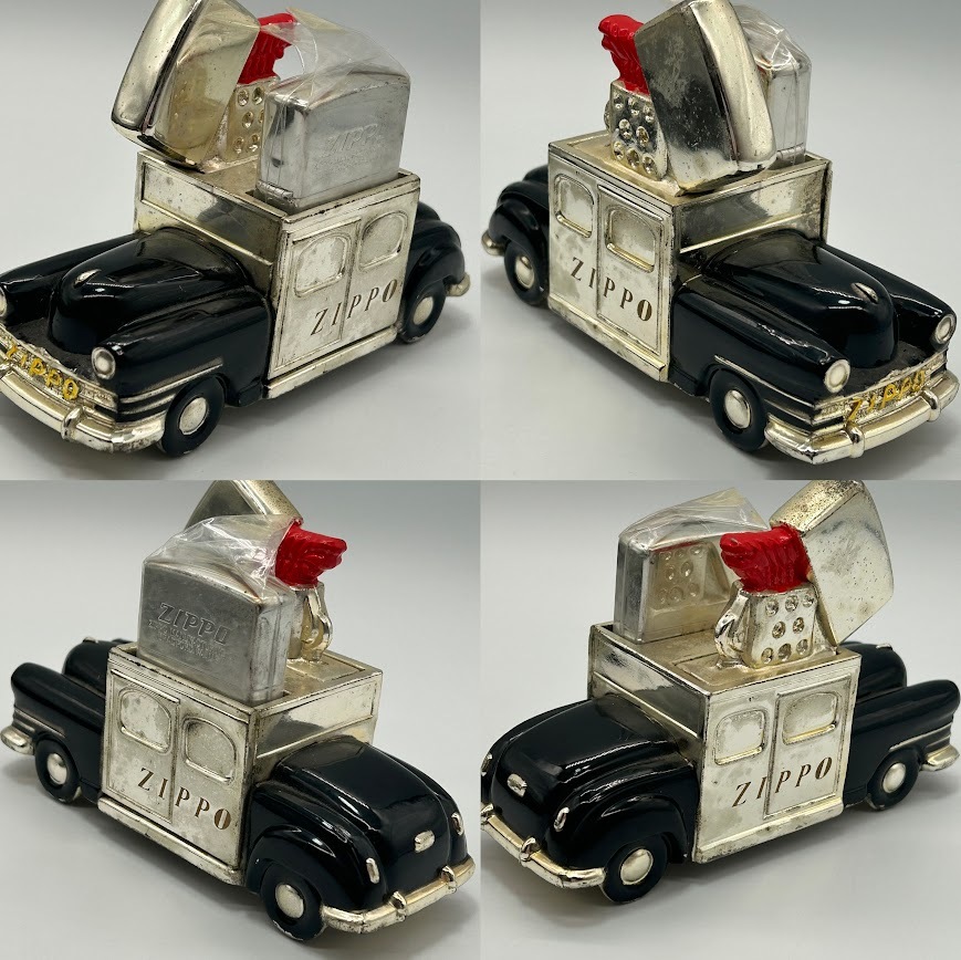 【K-11】レア 未使用 ZIPPO ZIPPOCAR ジッポカー 75周年 ナンバープレート 60th Anniversary 卓上 オイルライター 現状品  の画像6