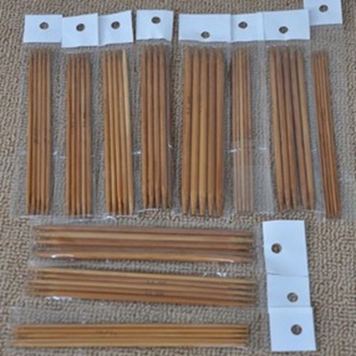 棒針 竹製 編み棒 編み物 手芸 冬物 編み針 55本セット 11種類 13cm ハンドメイド 手編み 手作り