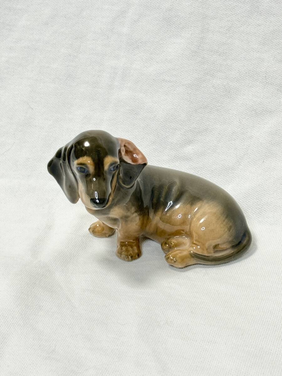 ROYAL COPENHAGEN ロイヤルコペンハーゲン ダックスフンド 犬 フィギュリン 置物 インテリア 西洋陶器 西洋美術_画像1