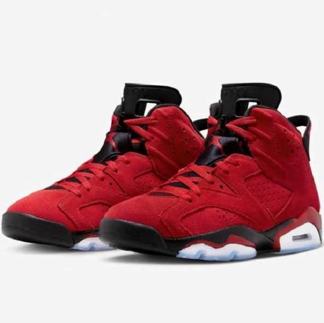 ナイキ エア ジョーダン 6 レトロ トロブラボー 定価25300円 27.5cm レッド/ブラック 赤 黒 AIR JORDAN 6 RETRO ToroBravo スニーカー_画像2