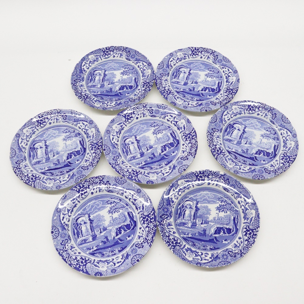 spode Spode голубой итальянский plate 19.7 шт. комплект средняя тарелка BLUE ITALIAN