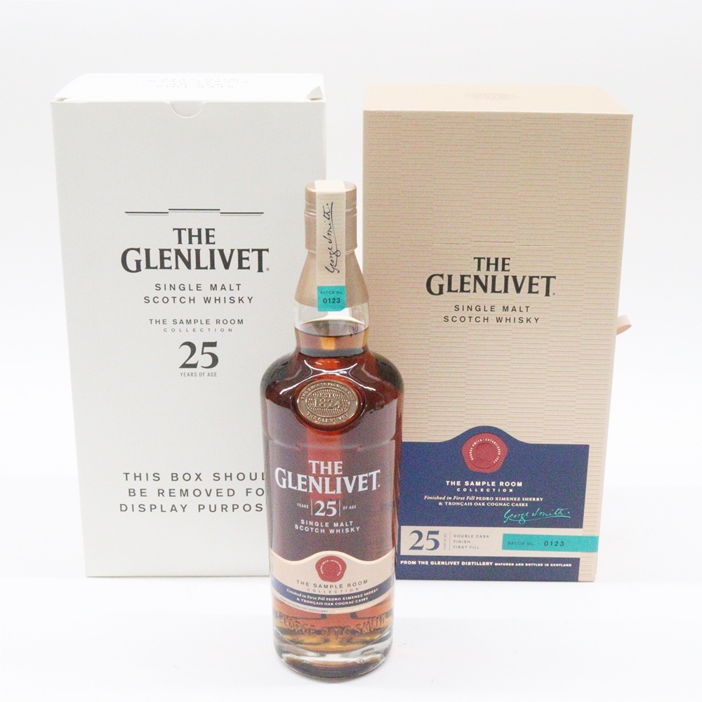  古酒 グレンリベット 25年 サンプルルームコレクション シングルモルト スコッチ ウイスキー 700ml 43% 未開栓 箱付 THE GLENLIVET の画像1