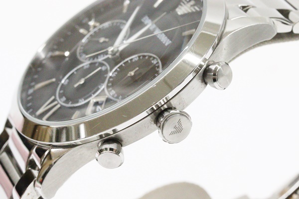 EMPORIO ARMANI エンポリオ アルマーニ 腕時計 AR-11208 クォーツ 黒文字盤 クロノグラフ デイト アナログ メンズ の画像4