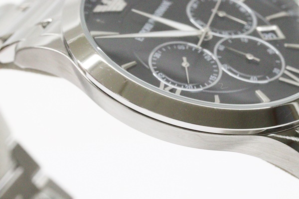  EMPORIO ARMANI エンポリオ アルマーニ 腕時計 AR-11208 クォーツ 黒文字盤 クロノグラフ デイト アナログ メンズ の画像5