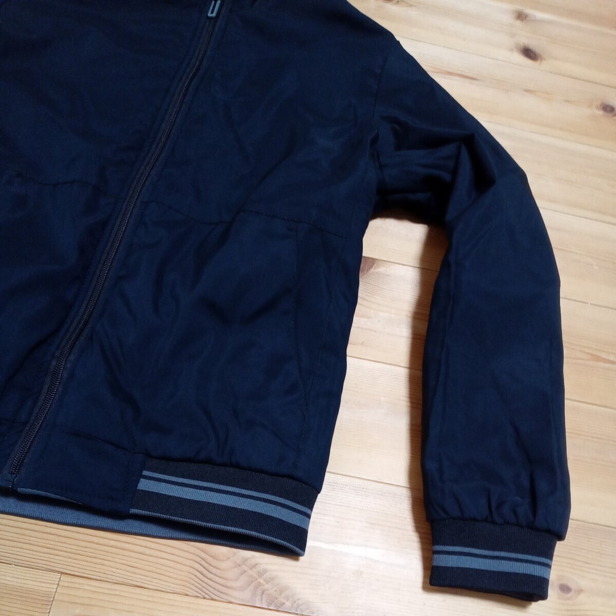 ジャケット ブルゾン リバーシブル Mサイズ相当 ブラック ダークグレー メンズの画像3