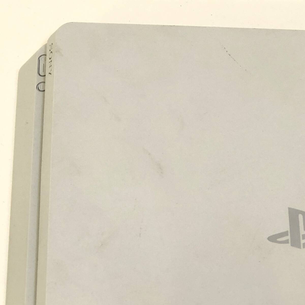 【1円～】PlayStation4 CUH-2100AB02 グレイシャーホワイト 500GB プレステ4 コントローラ付 SONY PS4 白色【中古品】_画像3