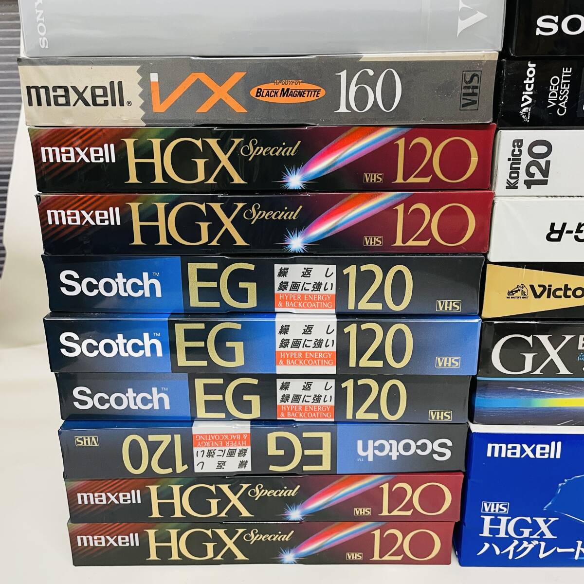 50本セット VHSテープ scotch/Victor/SONY/maxell/konica など ※2400010343056の画像3