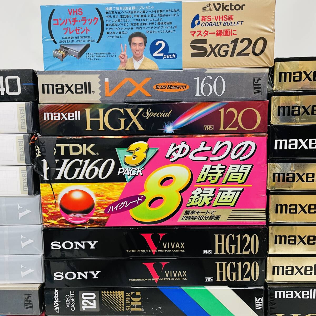 50本セット VHSテープ scotch/Victor/SONY/maxell/konica など ※2400010343056の画像4