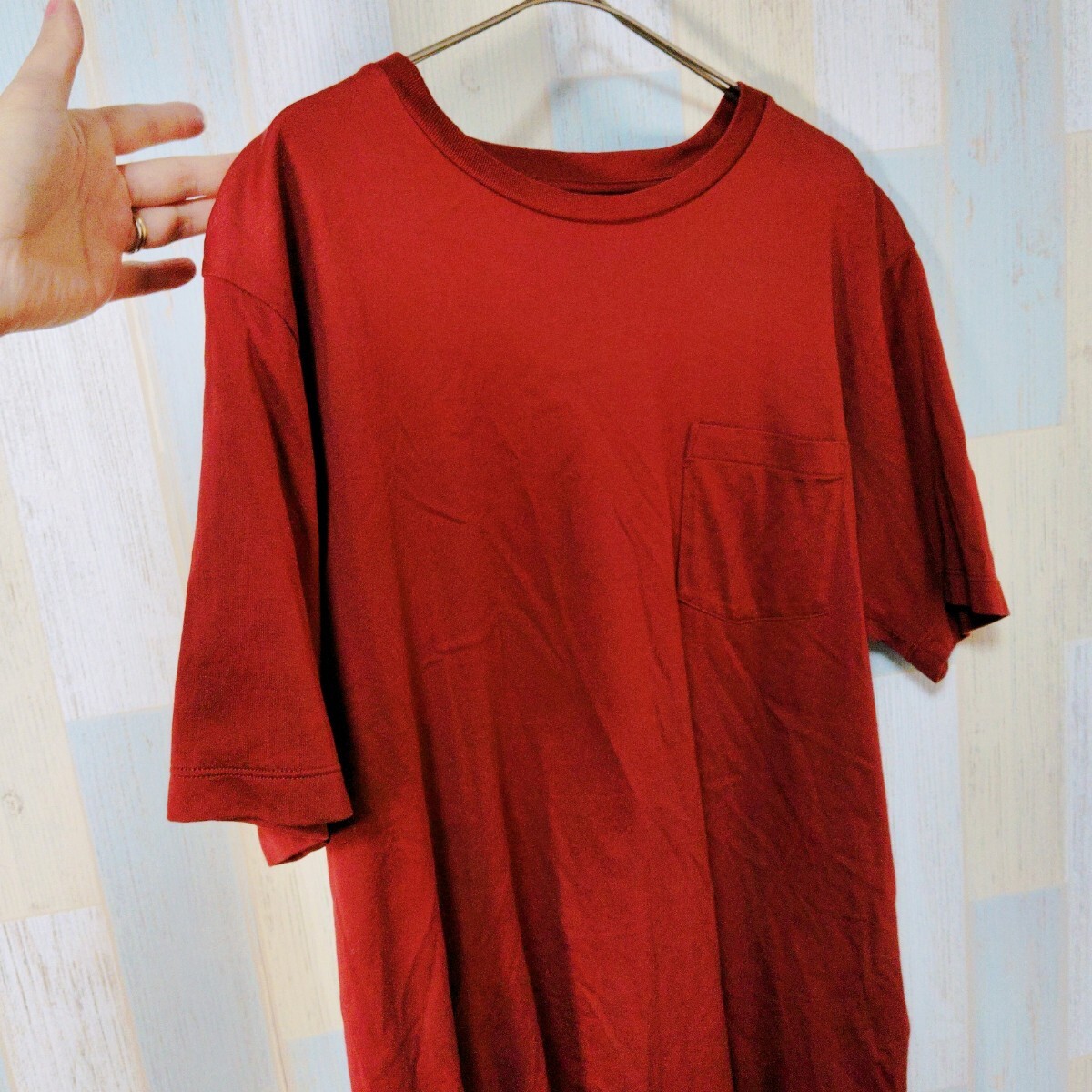 409 GLOBALWORK　半袖Ｔシャツ　XL　BROWN　ポケット_画像3