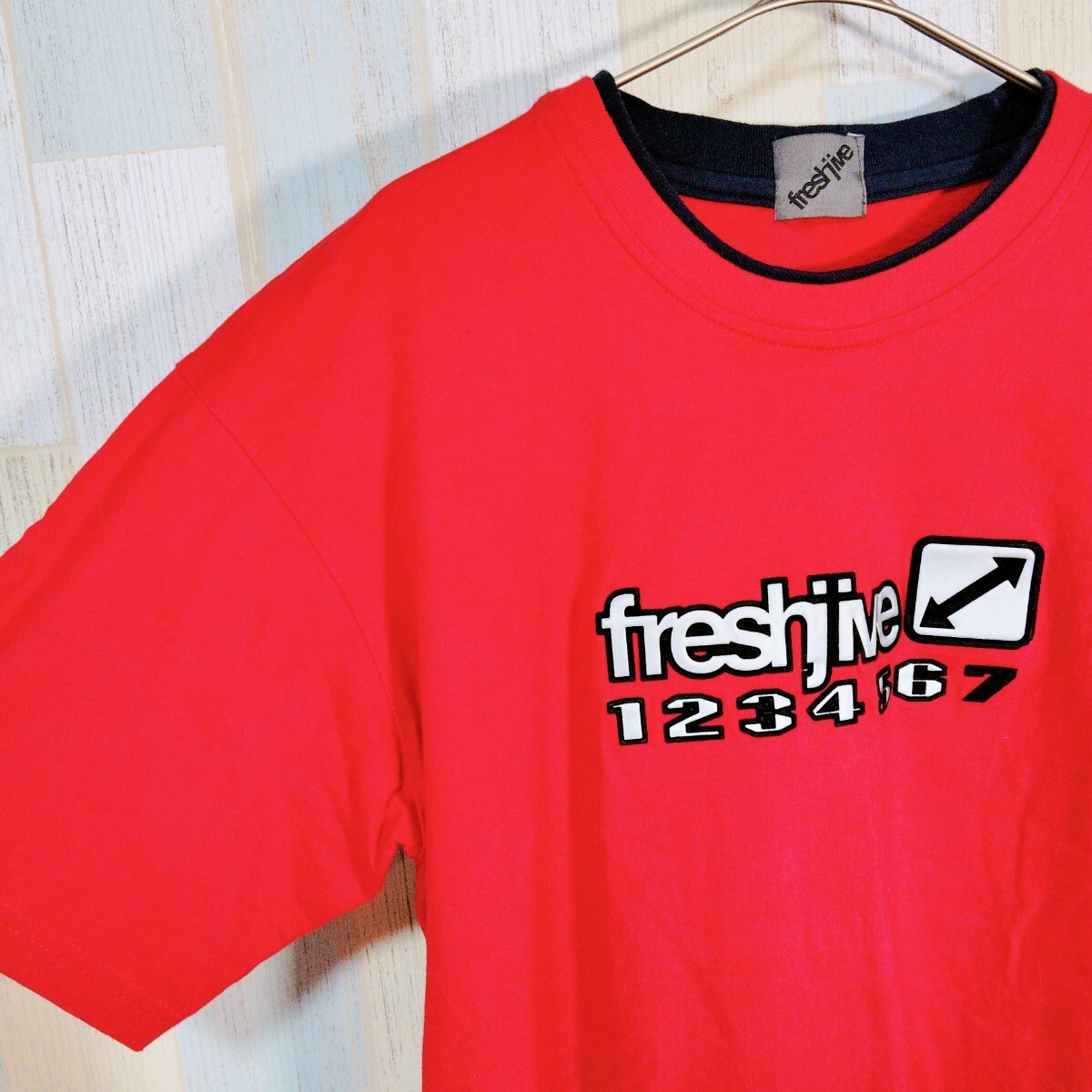 412 fresh　jive 半袖Ｔシャツ　1 (Ｓ)　レッド_画像2