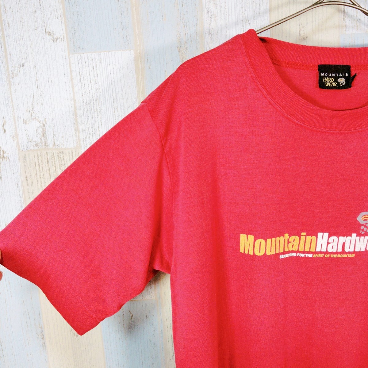 412　MOUNTAIN 半袖 Tシャツ　Ｍ　レッド