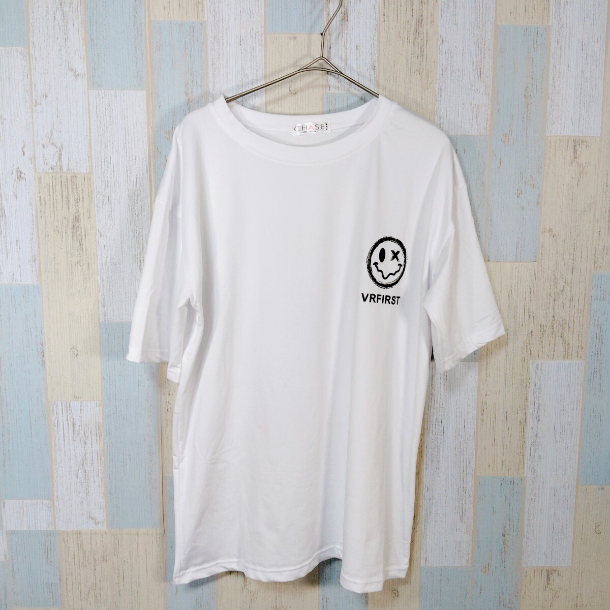 416 CHASE 半袖 Tシャツ　フリーサイズ WHITE　スマイル_画像1