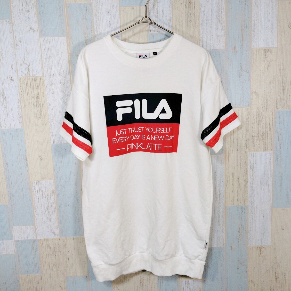 422 FILA　半袖 Tシャツ　Ｓ　WHITE ロゴ_画像2