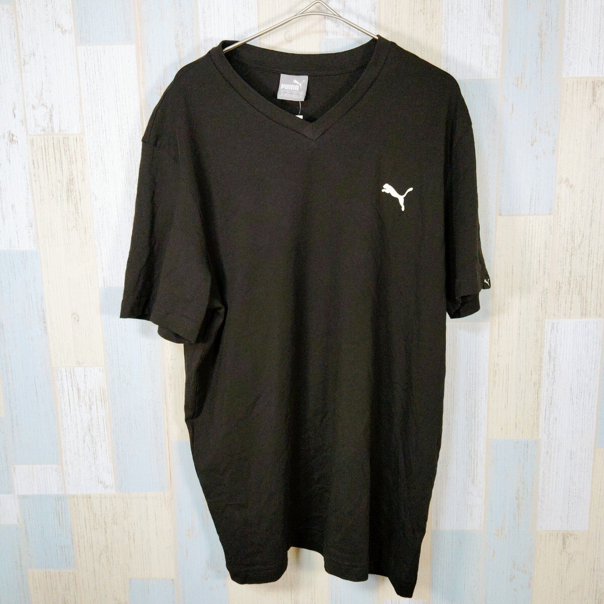 422 PUMA　半袖Ｔシャツ　Ｍ　BLACK　タグ付き