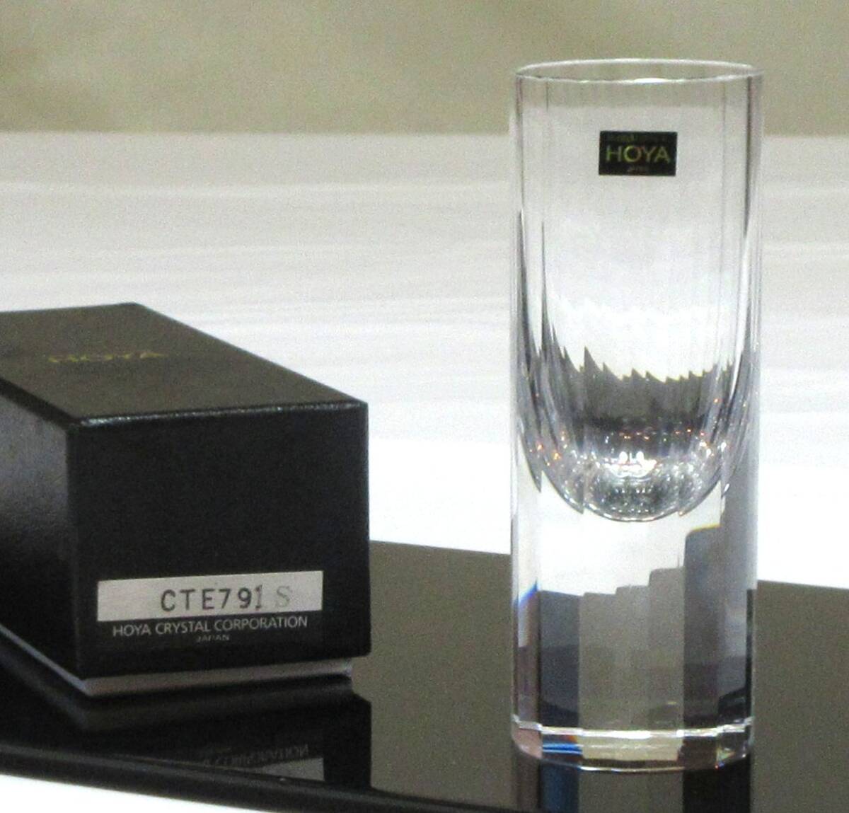 ★HOYA CRYSTAL　ホヤクリスタルガラス　ストレートグラス　箱付　CTE791S　現品限　生産終了品